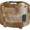 Poef rond 50x50x45 cm geitenleer>vidaXL Discount