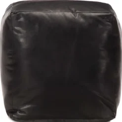 Poef 40x40x40 cm echt geitenleer>vidaXL Discount