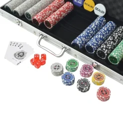 Spellen*vidaXL Pokerset met 500 chips aluminium
