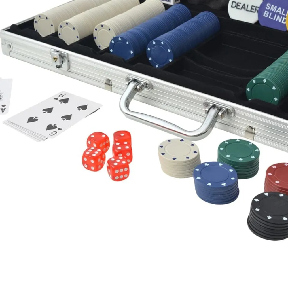 Pokerset met 500 chips aluminium>vidaXL Outlet