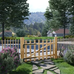 Tuinafscheidingen*vidaXL Poort enkel 100x60 cm hazelaarhout