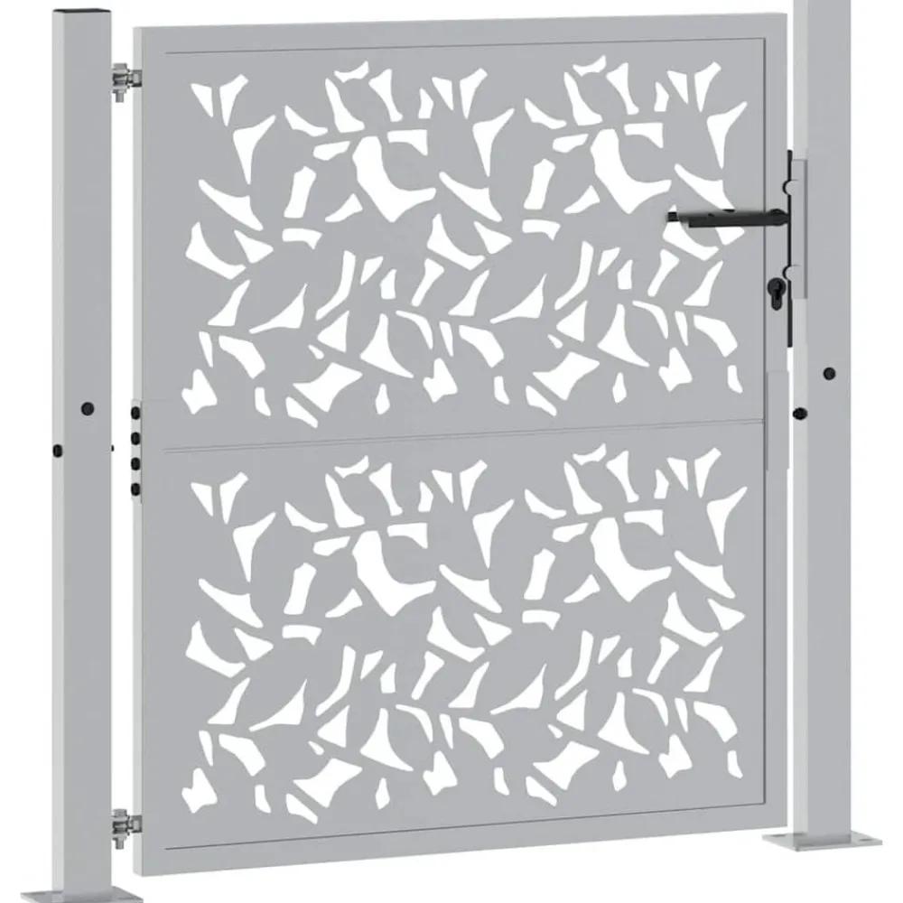 Poort met bladontwerp 100x100 cm weervast staal>vidaXL Best