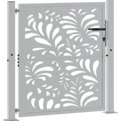 Tuinafscheidingen*vidaXL Poort met golfontwerp 100x100 cm weervast staal Cortenstaal/Bruin