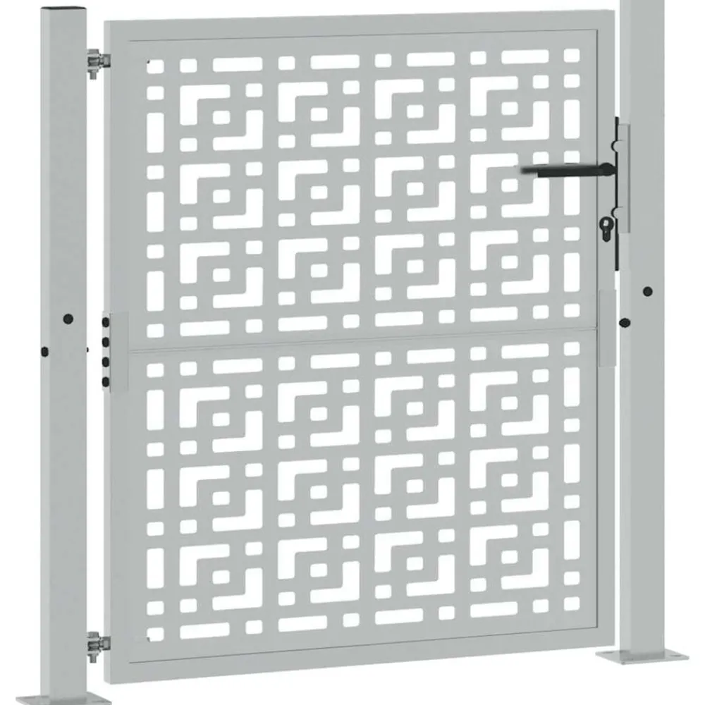Tuinafscheidingen*vidaXL Poort met kruisontwerp 100x100 cm weervast staal Cortenstaal/Bruin