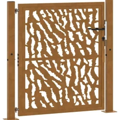 Poort met sporenontwerp 100x100 cm weervast staal>vidaXL Sale