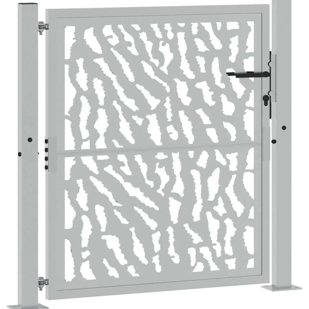 Poort met sporenontwerp 100x100 cm weervast staal>vidaXL Sale
