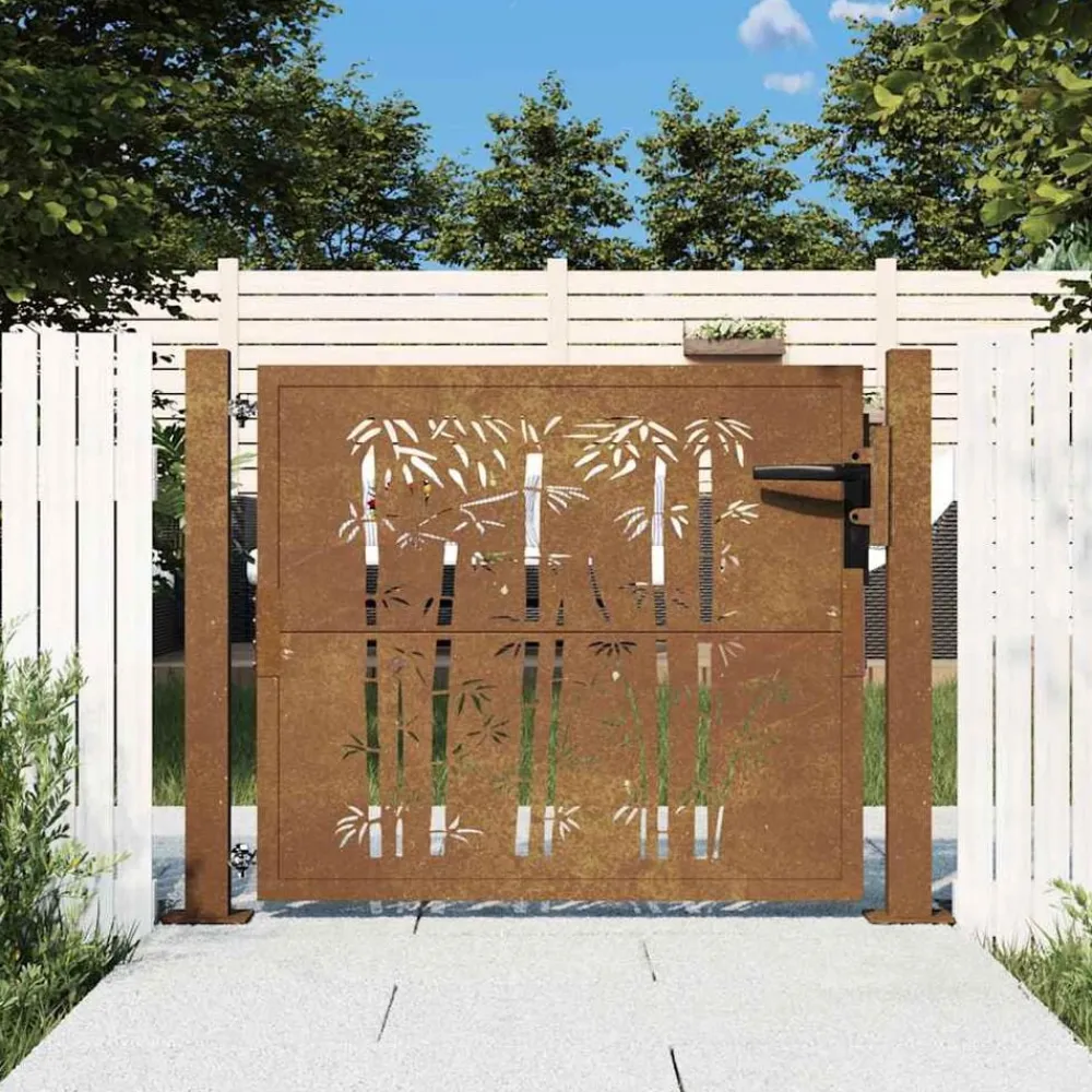 Poort vierkant 100x75 cm cortenstaal>vidaXL Clearance