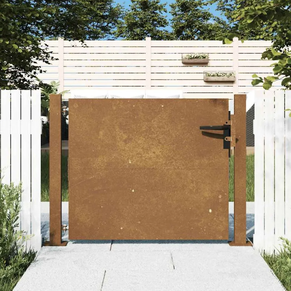 Tuinafscheidingen*vidaXL Poort 100x75 cm cortenstaal Rusty