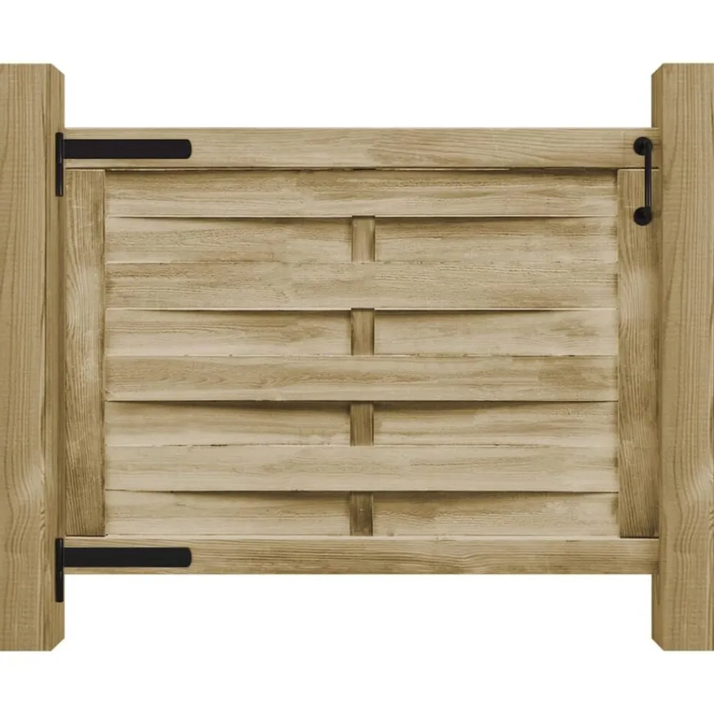 Tuinafscheidingen*vidaXL Poort 100x75 cm groen geïmpregneerd grenenhout