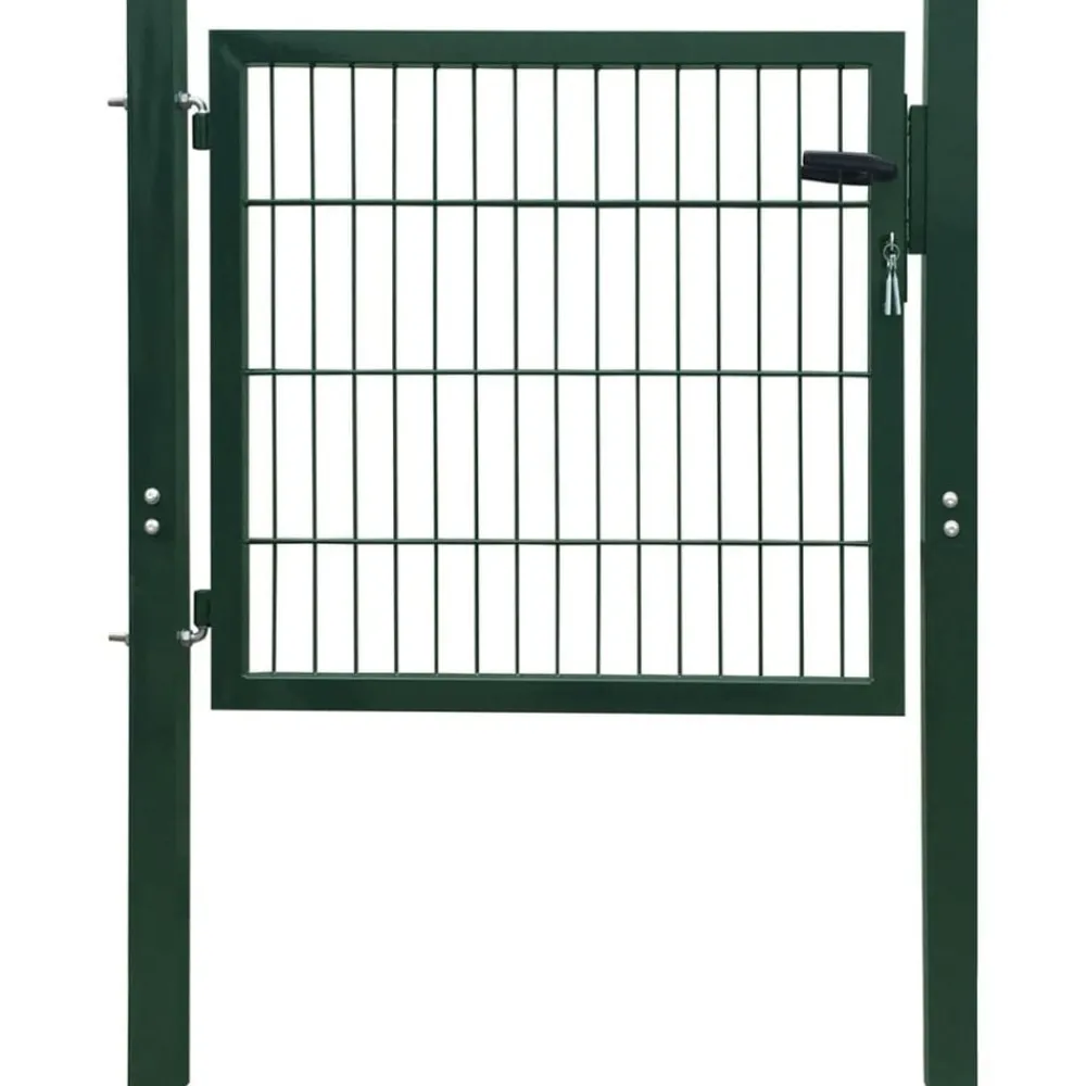 Tuinafscheidingen*vidaXL Poort 100x100 cm staal Groen