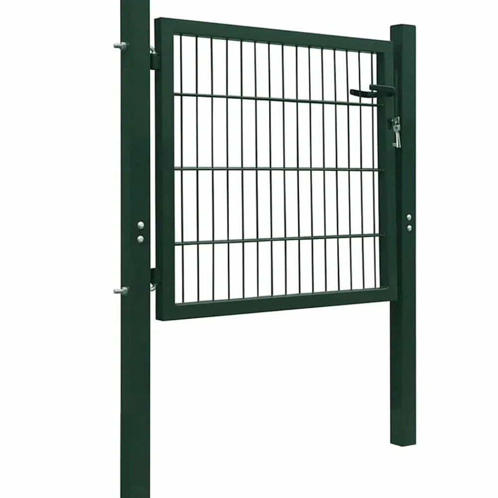 Tuinafscheidingen*vidaXL Poort 100x100 cm staal Groen