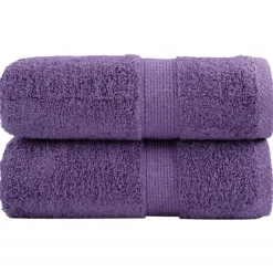 Linnengoed*vidaXL Premium washandjes SOLUND 2 st 30x30 cm 600 g/m2 Paars