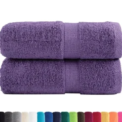 Linnengoed*vidaXL Premium washandjes SOLUND 2 st 30x30 cm 600 g/m2 Paars