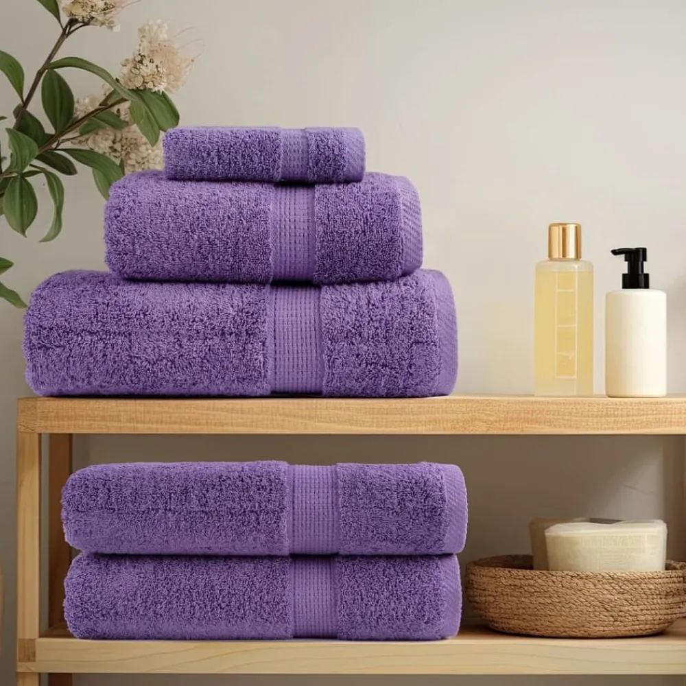 Linnengoed*vidaXL Premium washandjes SOLUND 2 st 30x30 cm 600 g/m2 Paars