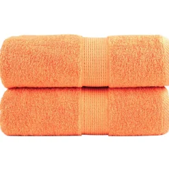 Linnengoed*vidaXL Premium washandjes SOLUND 2 stuks 30x30 cm 600 g/m2 Oranje