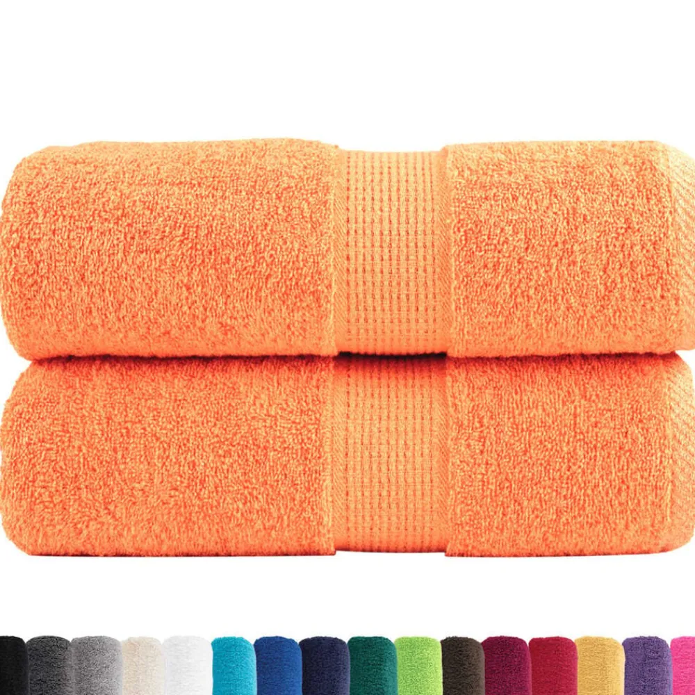 Linnengoed*vidaXL Premium washandjes SOLUND 2 stuks 30x30 cm 600 g/m2 Oranje