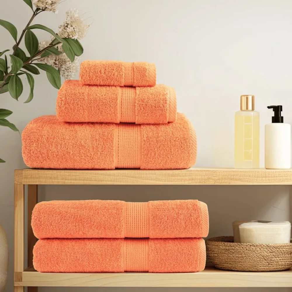 Linnengoed*vidaXL Premium washandjes SOLUND 2 stuks 30x30 cm 600 g/m2 Oranje