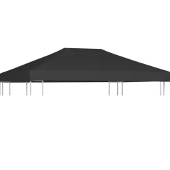 Tuin & Gazon*vidaXL Prieeldak 310 g/m² 4x3 m Grijs