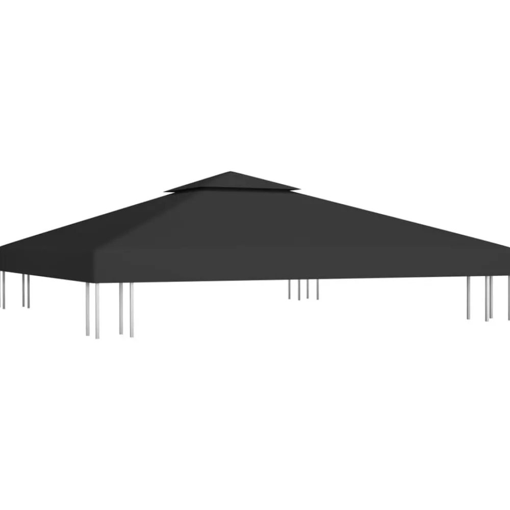Tuin & Gazon*vidaXL Prieeldak 2-laags 310 g/m² 3x3 m Zwart
