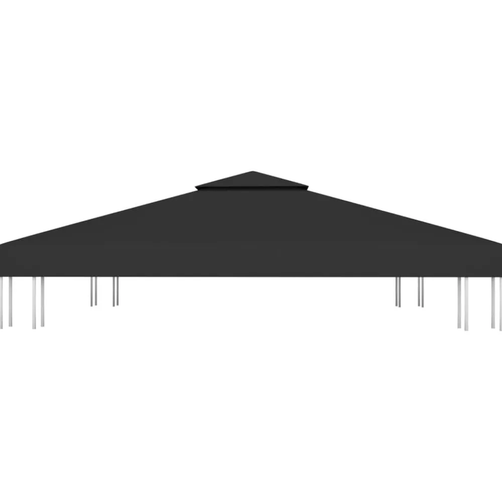 Tuin & Gazon*vidaXL Prieeldak 2-laags 310 g/m² 3x3 m Zwart
