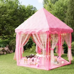 Buitenspeelgoed*vidaXL Prinsessenspeeltent met 250 Ballen 133x140 cm roze Meerkleurig 2