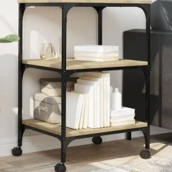 Printerkastje 3-laags 50x41x75 cm bewerkt hout>vidaXL Outlet