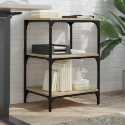 Printerkastje 3-laags 50x41x75 cm bewerkt hout><noscript><img width=