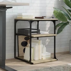 Elektronica*vidaXL Printerkastje 3-laags 43x48x64 cm bewerkt hout Sonoma eiken