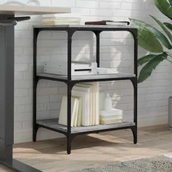 Printerkastje 3-laags 50x41x75 cm bewerkt hout><noscript><img width=