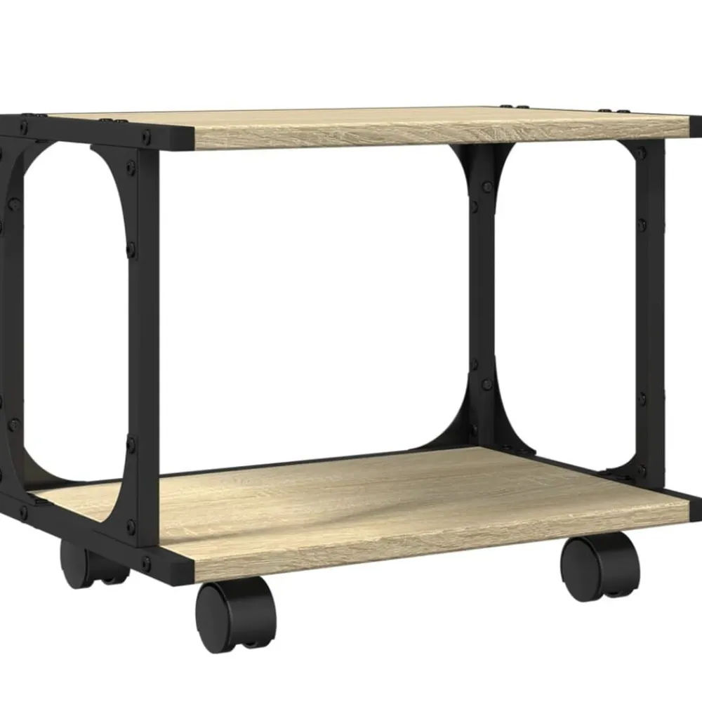 Elektronica*vidaXL Printerkastje 2-laags 41x28x33,5 cm hout Sonoma eiken