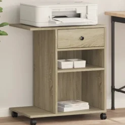 Printerkastje met wielen 60x40x68,5 cm kleurig>vidaXL