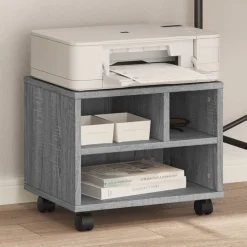 Printerkastje met wielen 41x32x34,5 cm eikenkleur>vidaXL Clearance