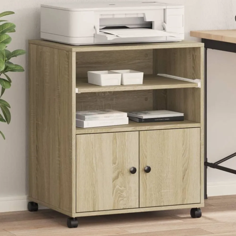 Printerkastje met wielen 60x48x74 cm kleurig>vidaXL Discount