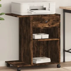 Printerkastje met wielen 60x40x68,5 cm kleurig>vidaXL Outlet