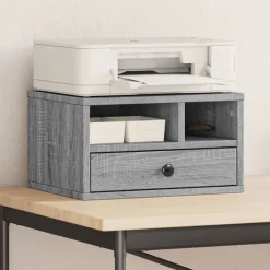 Elektronica*vidaXL Printerkastje 40x32x22,5 cm bewerkt hout eiken Grijs sonoma