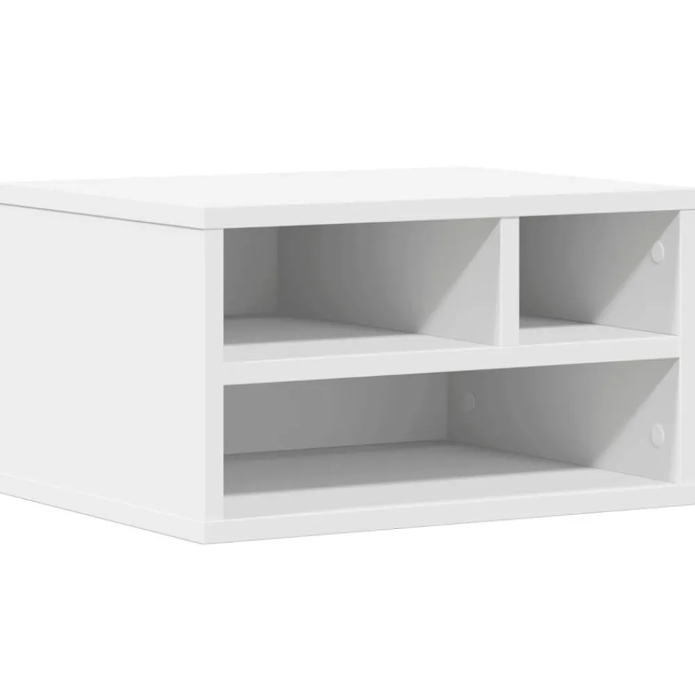 Elektronica*vidaXL Printerkastje 40x32x22,5 cm bewerkt hout Wit