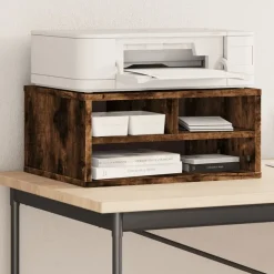 Elektronica*vidaXL Printerkastje 49x40x22,5 cm bewerkt hout kleurig Gerookt eiken