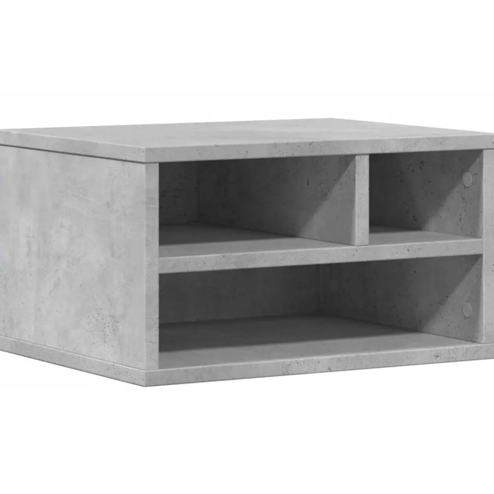 Elektronica*vidaXL Printerkastje 40x32x22,5 cm bewerkt hout Betongrijs