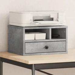 Elektronica*vidaXL Printerkastje 40x32x22,5 cm bewerkt hout Betongrijs