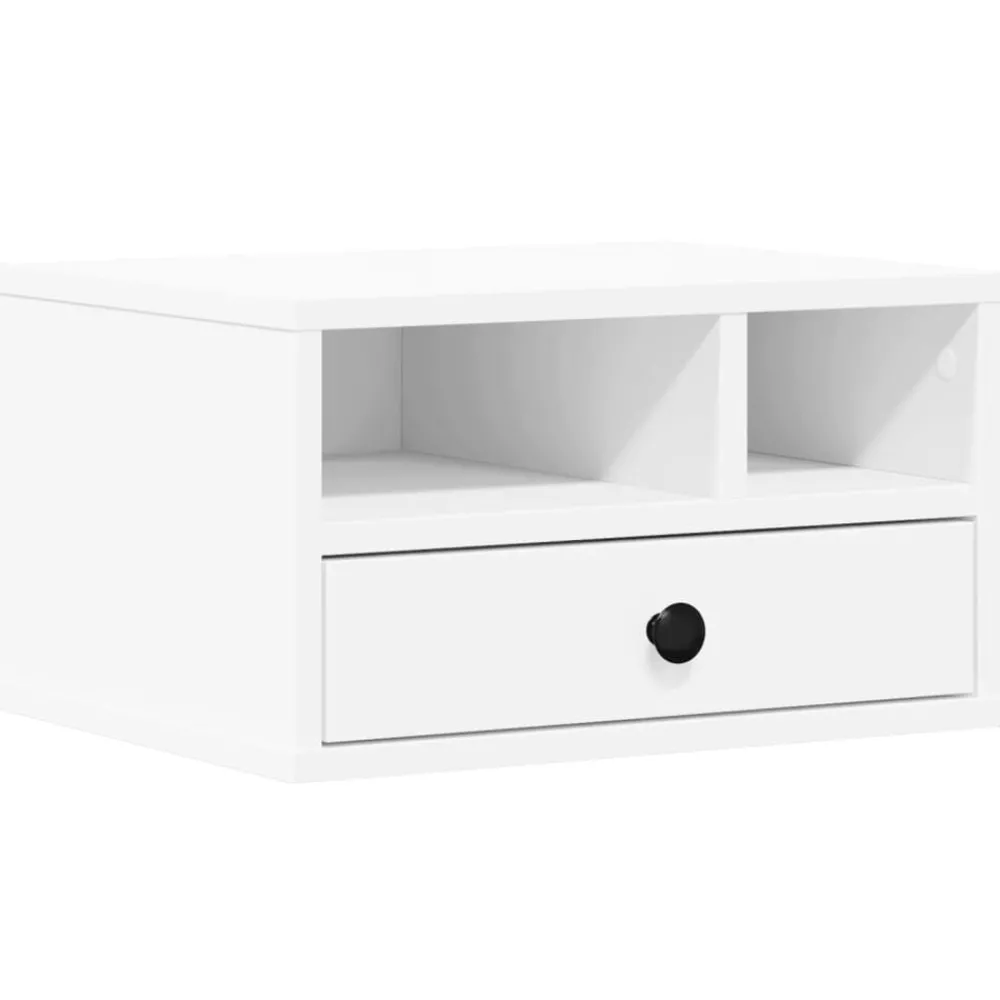 Elektronica*vidaXL Printerkastje 40x32x22,5 cm bewerkt hout Wit