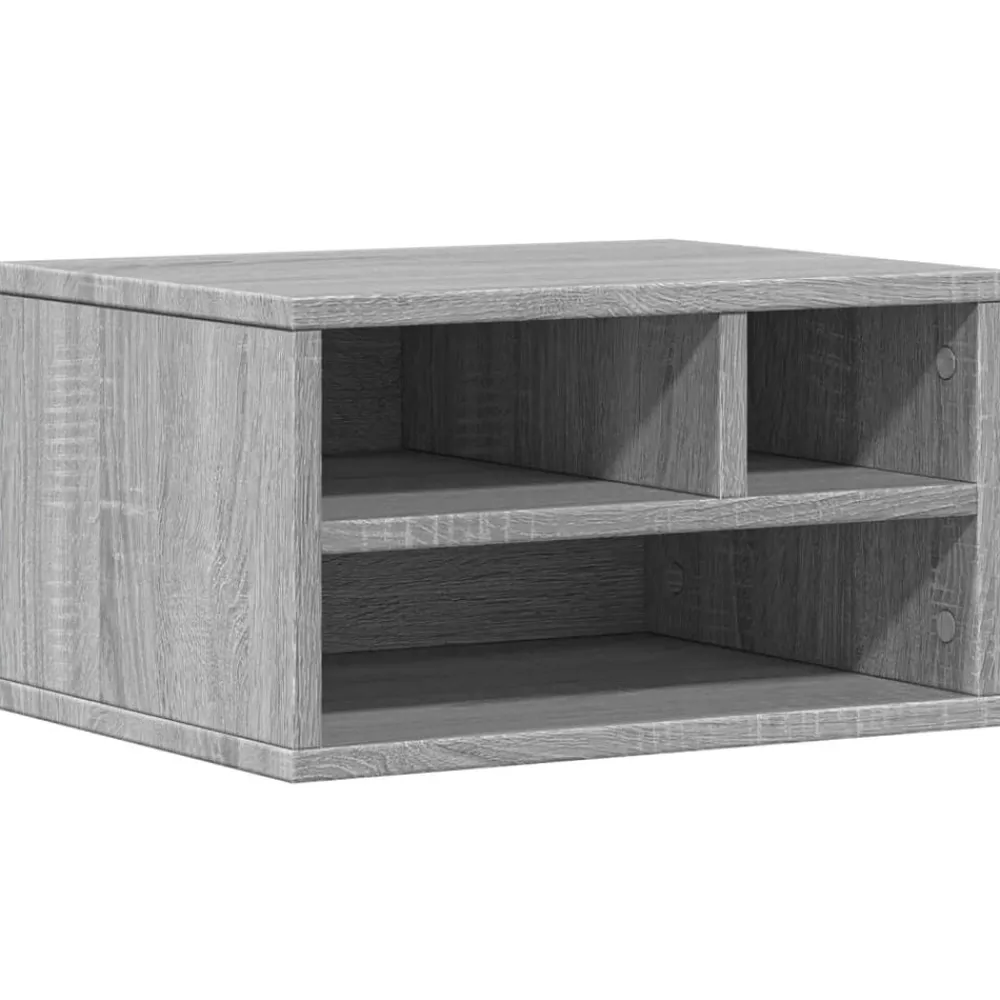 Elektronica*vidaXL Printerkastje 40x32x22,5 cm bewerkt hout eiken Grijs sonoma