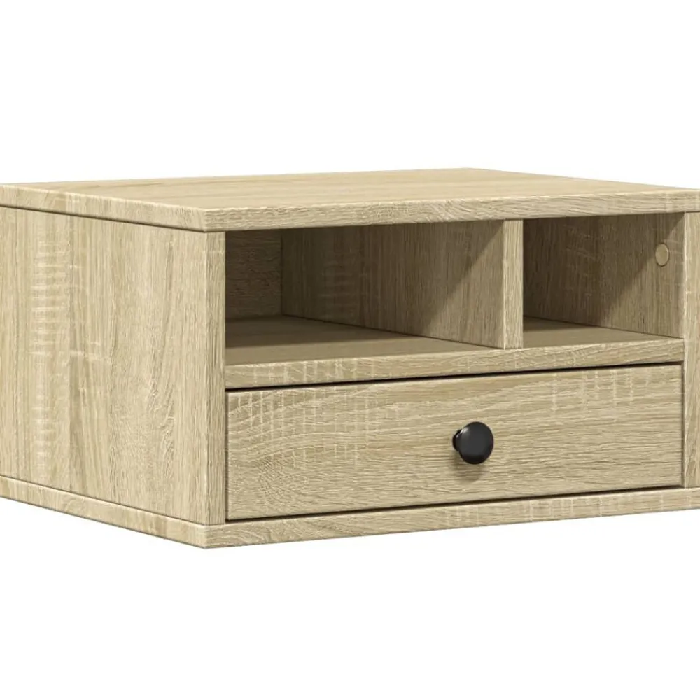Elektronica*vidaXL Printerkastje 40x32x22,5 cm bewerkt hout kleurig Sonoma eiken