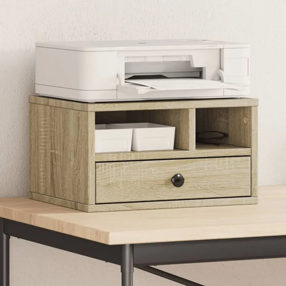 Elektronica*vidaXL Printerkastje 40x32x22,5 cm bewerkt hout kleurig Sonoma eiken