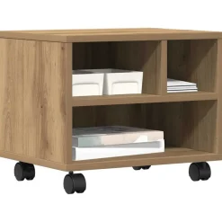 Elektronica*vidaXL Printerstand Artisan Eiken 41 x 32 x 34,5 cm Bewerkt hout artisanaal eikenkleurig