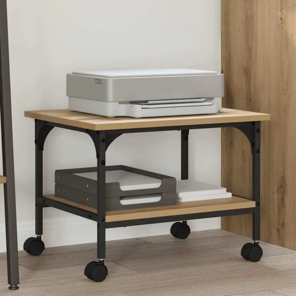 Printerstand Artisan Eiken 50 x 40 x 38 cm Bewerkt hout>vidaXL Online