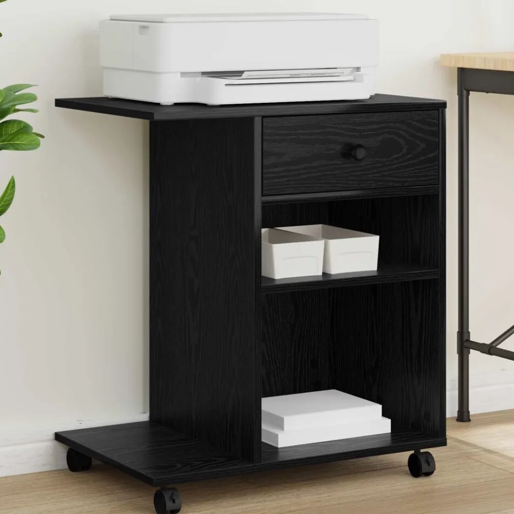 Printerstand Effen 60 x 40 x 68.5 cm Bewerkt hout>vidaXL Discount