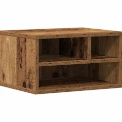 Elektronica*vidaXL Printerstand met opslag Oudhout 40 x 32 x 22,5 cm Bewerkt hout Oud hout