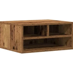 Elektronica*vidaXL Printerstand met opslag Oudhout 49 x 40 x 22.5 cm Bewerkt hout Oud hout