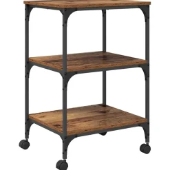 Printerstand 50 x 41 x 75 cm Bewerkt hout>vidaXL New