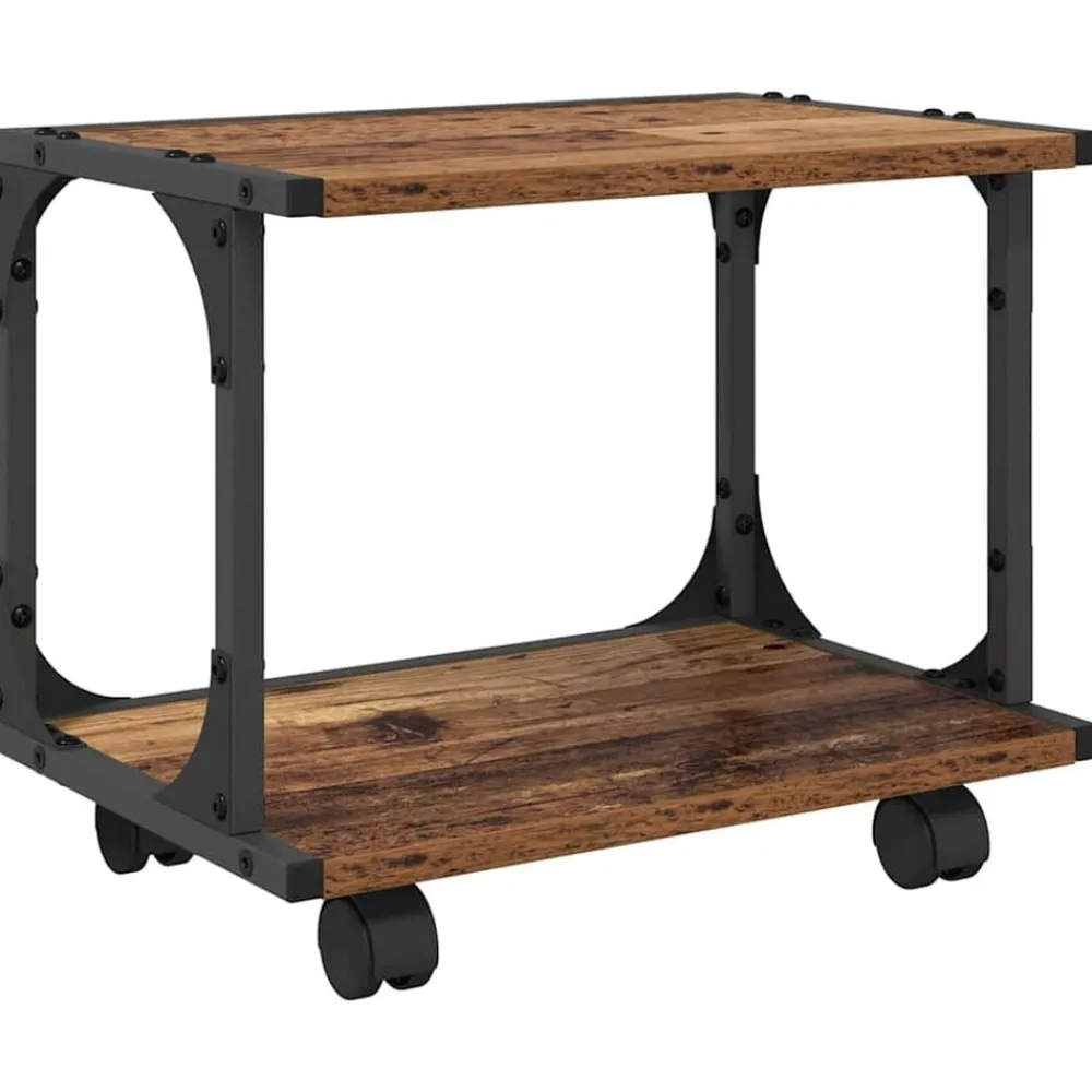 Printerstand 41 x 28 x 33.5 cm Bewerkt hout>vidaXL New